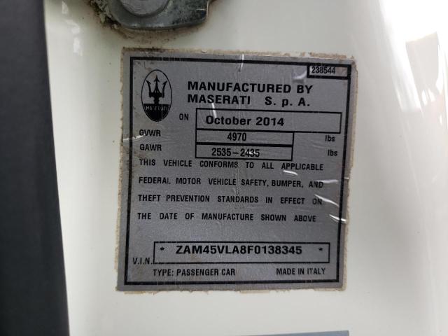 2015 MASERATI GRANTURISM - ZAM45VLA8F0138345