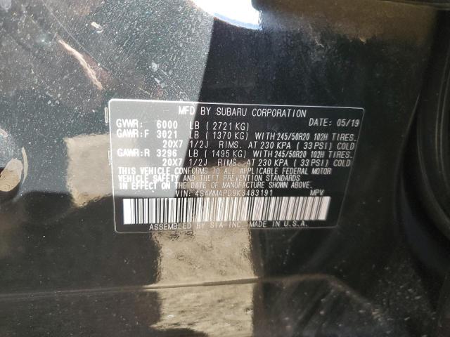 2019 SUBARU ASCENT LIM - 4S4WMAPD9K3483191