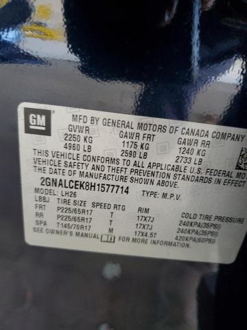 2017 CHEVROLET EQUINOX LT - 2GNALCEK8H1577714