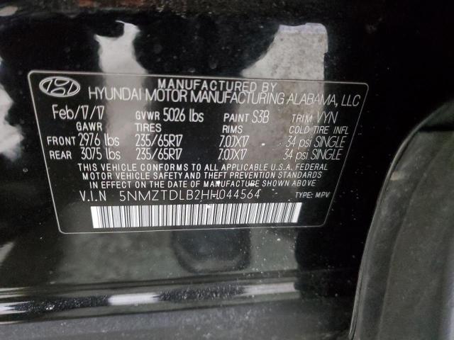 2017 HYUNDAI SANTA FE S - 5NMZTDLB2HH044564