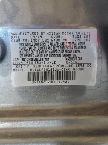 2020 NISSAN VERSA SV - 3N1CN8EV0LL817481