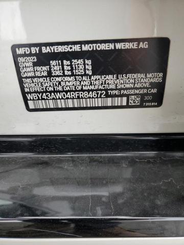 2024 BMW I4 EDRIVE - WBY43AW04RFR84672