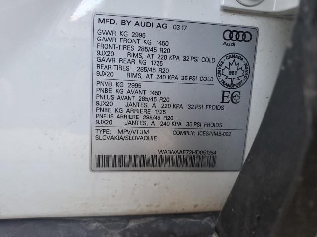 2017 AUDI Q7 TECHNIK WA1WAAF72HD051354