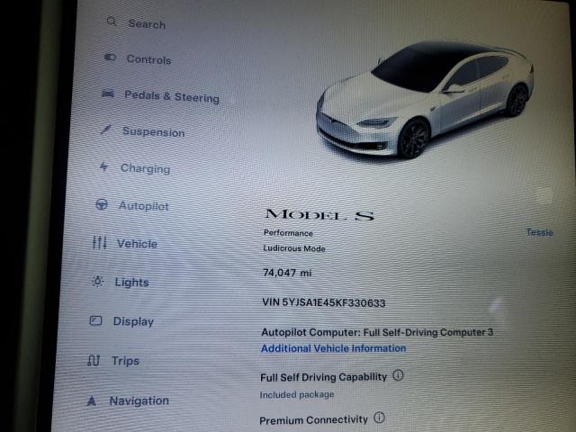 2019 TESLA MODEL S - 5YJSA1E45KF330633