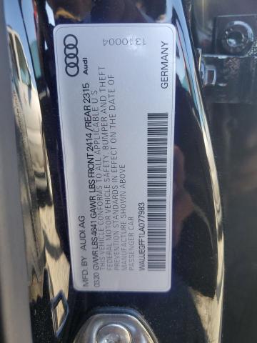 2020 AUDI A3 S-LINE - WAUJEGFF1LA077983
