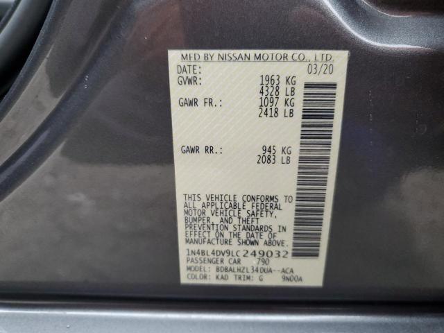 2020 NISSAN ALTIMA SV - 1N4BL4DV9LC249032