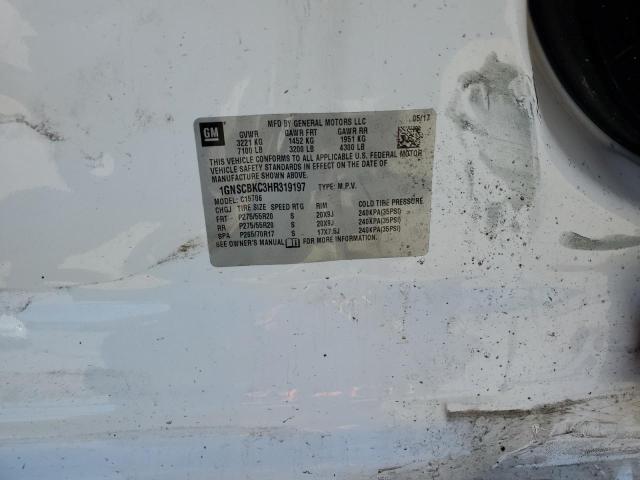 2017 CHEVROLET TAHOE C150 - 1GNSCBKC3HR319197