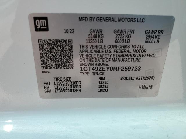2024 GMC SIERRA K25 1GT49ZEY0RF259723