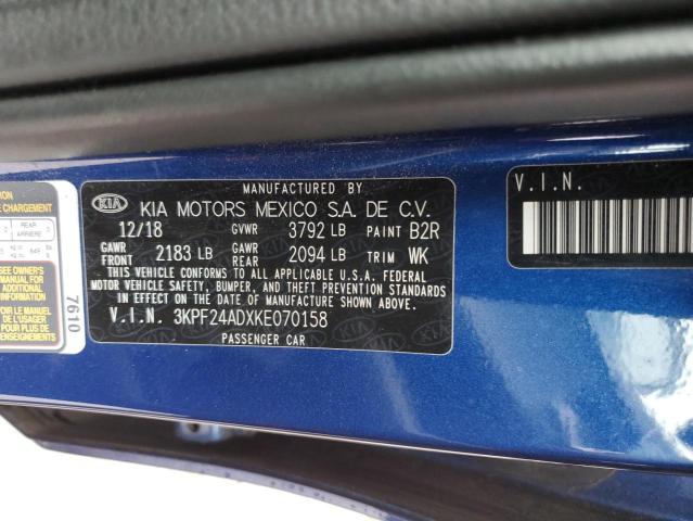 2019 KIA FORTE FE - 3KPF24ADXKE070158