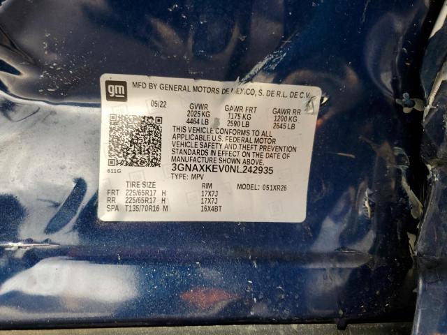 2022 CHEVROLET EQUINOX LT - 3GNAXKEV0NL242935