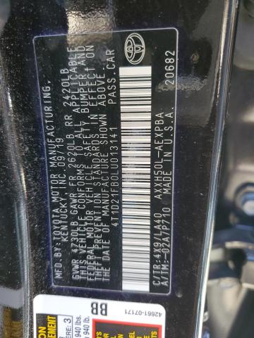 2020 TOYOTA AVALON LIM 4T1D21FB0LU013141
