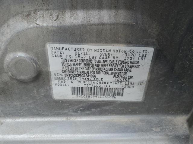 2016 NISSAN VERSA NOTE - 3N1CE2CP9GL381026