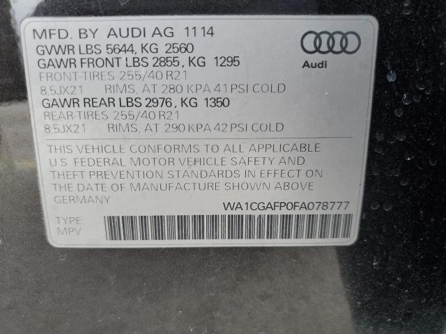 2015 AUDI SQ5 PREMIU - WA1CGAFP0FA078777