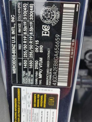 2016 MERCEDES-BENZ GLE 350D 4 4JGDA2EB8GA656659