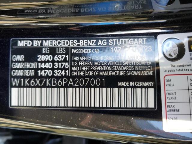 2023 MERCEDES-BENZ S MERCEDES W1K6X7KB6PA207001