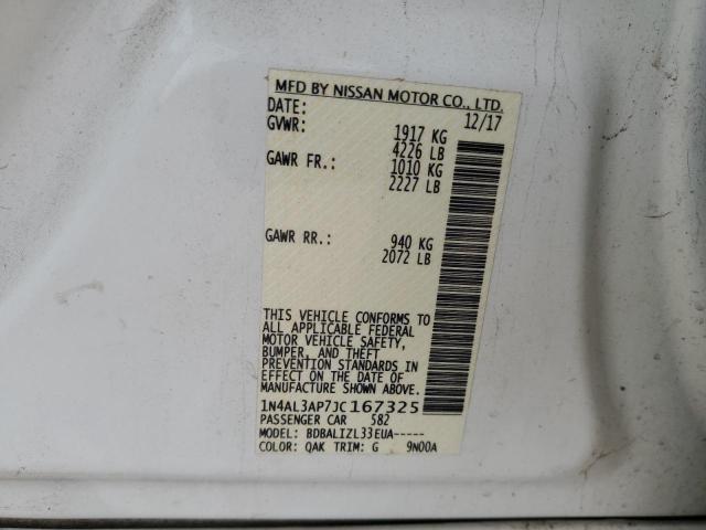 2018 NISSAN ALTIMA 2.5 - 1N4AL3AP7JC167325