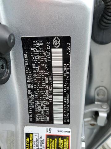 2018 TOYOTA CAMRY L - 4T1B11HK3JU518899