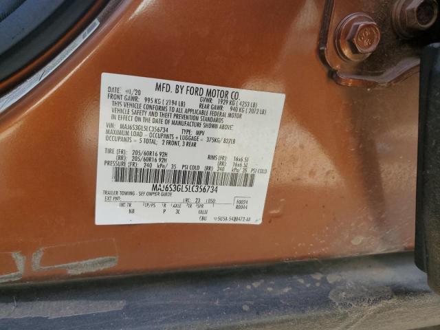 2020 FORD ECOSPORT S - MAJ6S3GL5LC356734