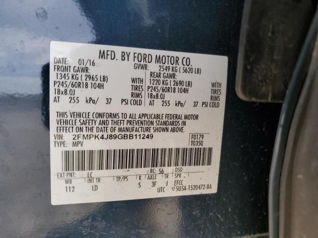 2016 FORD EDGE SEL - 2FMPK4J89GBB11249