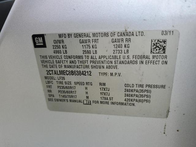 2011 GMC TERRAIN SL - 2CTALMEC8B6384212