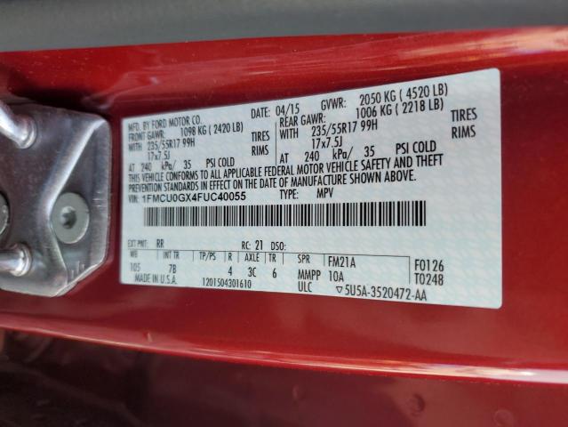 2015 FORD ESCAPE SE - 1FMCU0GX4FUC40055