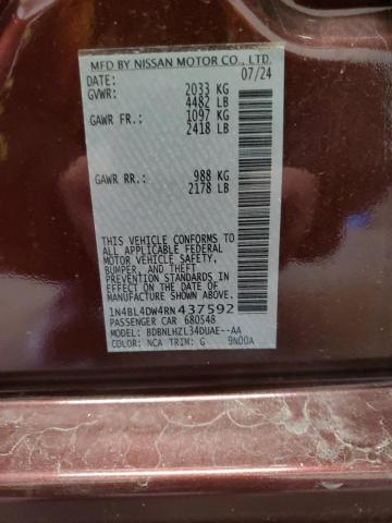 2024 NISSAN ALTIMA SV 1N4BL4DW4RN437592
