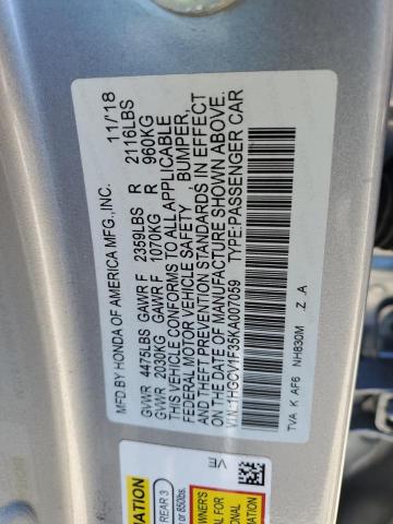 2019 HONDA ACCORD SPO - 1HGCV1F35KA007059