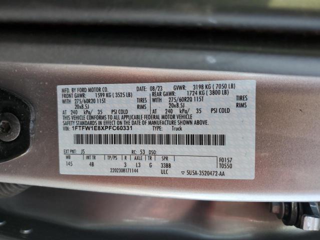 2023 FORD F150 SUPER - 1FTFW1E8XPFC60331