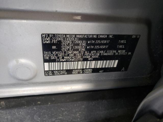 2019 TOYOTA RAV4 XLE - 2T3RWRFV2KW032119