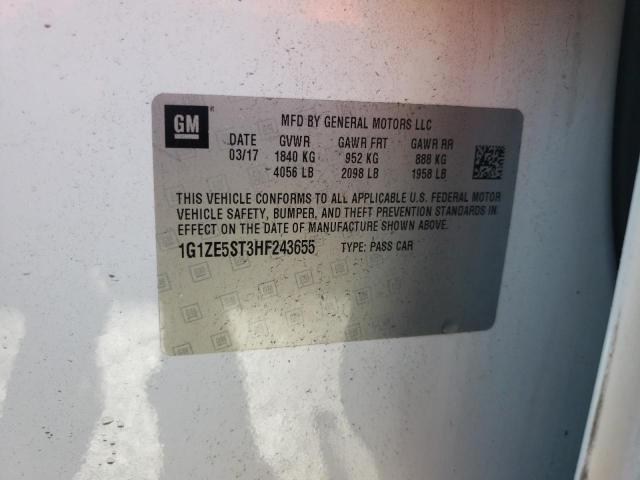 2017 CHEVROLET MALIBU LT - 1G1ZE5ST3HF243655