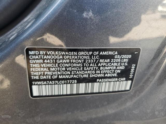 2020 VOLKSWAGEN PASSAT SE - 1VWSA7A37LC017725