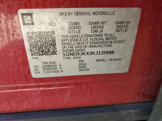 2019 CHEVROLET TRAVERSE R 1GNERJKX3KJ135988