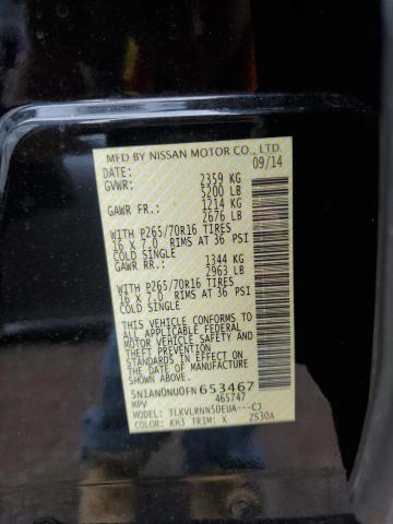 2015 NISSAN XTERRA X - 5N1AN0NU0FN653467