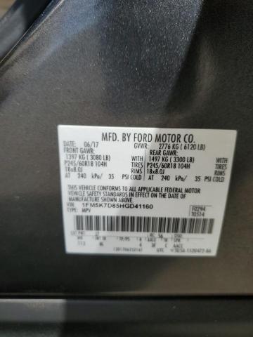 2017 FORD EXPLORER X - 1FM5K7D85HGD41160