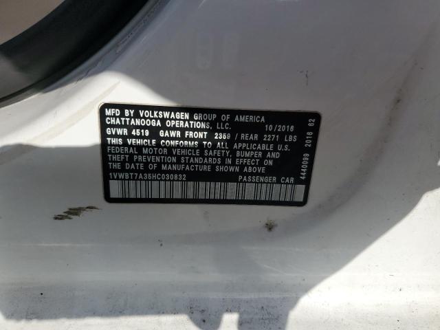 2017 VOLKSWAGEN PASSAT SE - 1VWBT7A35HC030832
