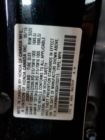 2016 HONDA CR-V LX 2HKRM4H36GH703715