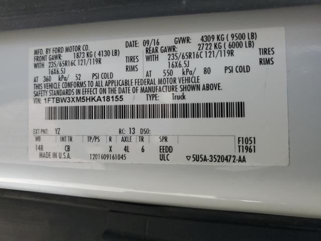 2017 FORD TRANSIT T- - 1FTBW3XM5HKA18155