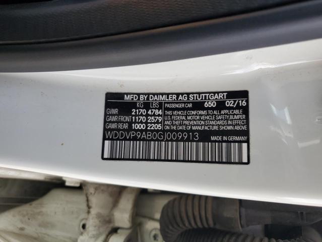 2016 MERCEDES-BENZ B 250E WDDVP9AB0GJ009913
