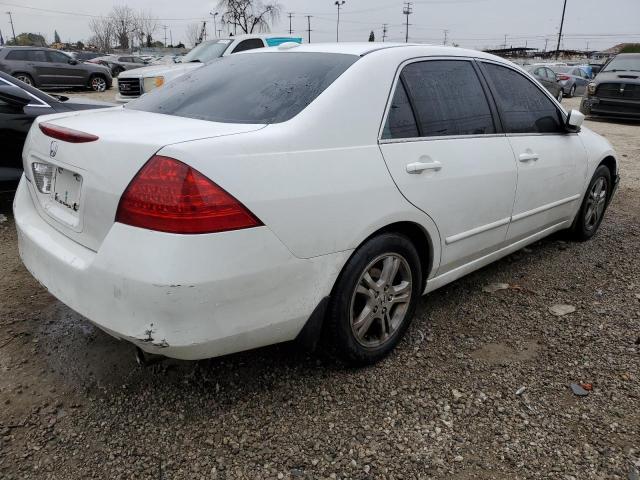 HONDA ACCORD EX 2007 white sedan 4d gas 1HGCM56827A168045 photo #4