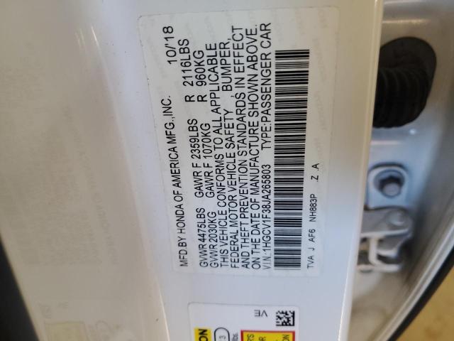 2018 HONDA ACCORD SPO - 1HGCV1F38JA265803