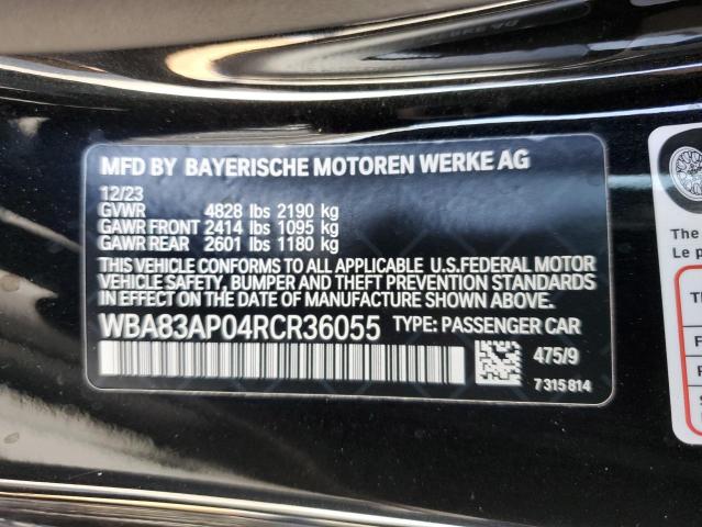 2024 BMW M440I WBA83AP04RCR36055