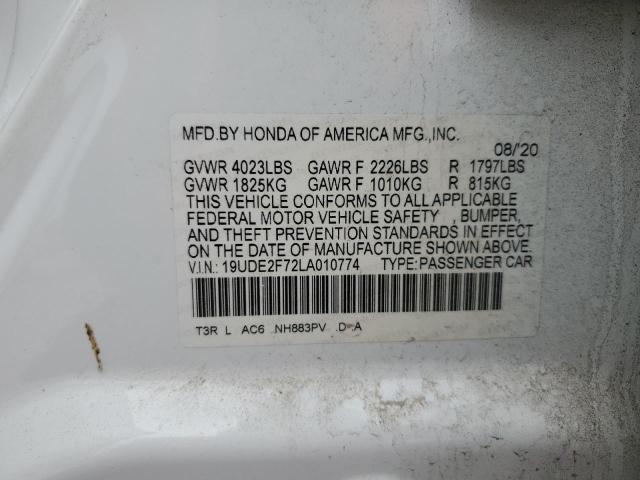 2020 ACURA ILX PREMIU 19UDE2F72LA010774