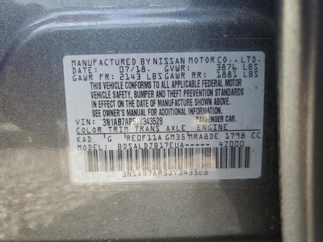 2018 NISSAN SENTRA S - 3N1AB7AP5JY343528