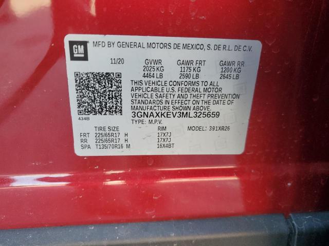 2021 CHEVROLET EQUINOX LT - 3GNAXKEV3ML325659