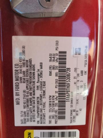 2015 FORD MUSTANG - 1FA6P8TH0F5308728