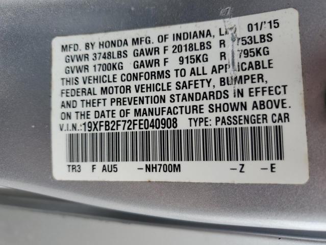 2015 HONDA CIVIC SE 19XFB2F72FE040908