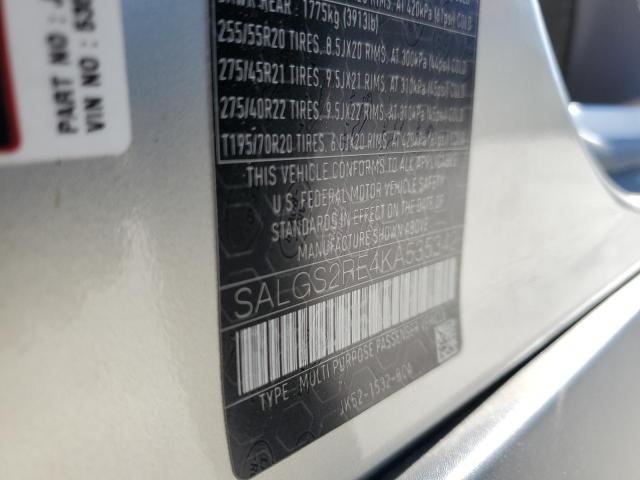 2019 LAND ROVER RANGE ROVE - SALGS2RE4KA535342