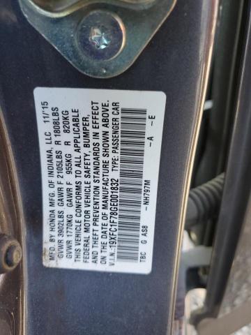 2016 HONDA CIVIC EXL - 19XFC1F78GE001832