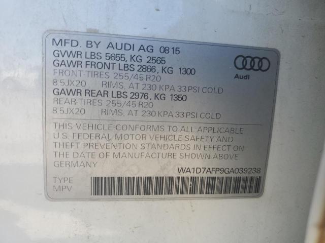 2016 AUDI Q5 PREMIUM - WA1D7AFP9GA039238