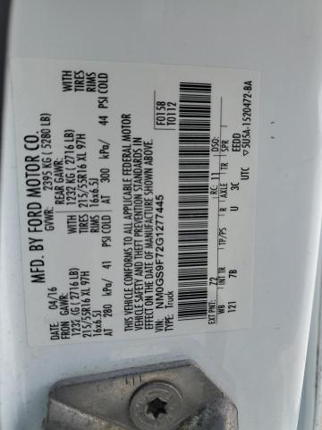2016 FORD TRANSIT CO NM0GS9F72G1277445